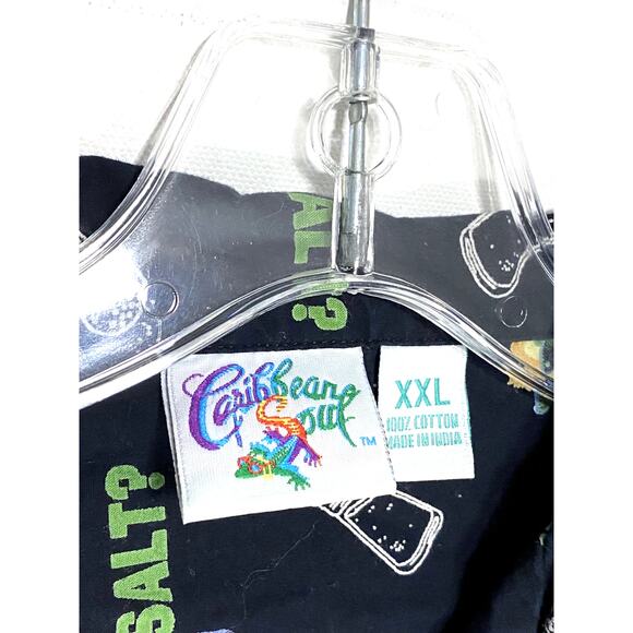 Caribbean Soul Got Salt Parrot Button Shirt Men XXL Vacation Hawaiian Resortwear - Picture 5 of 6